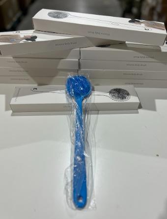 Cepillo de silicona para limpieza de ducha