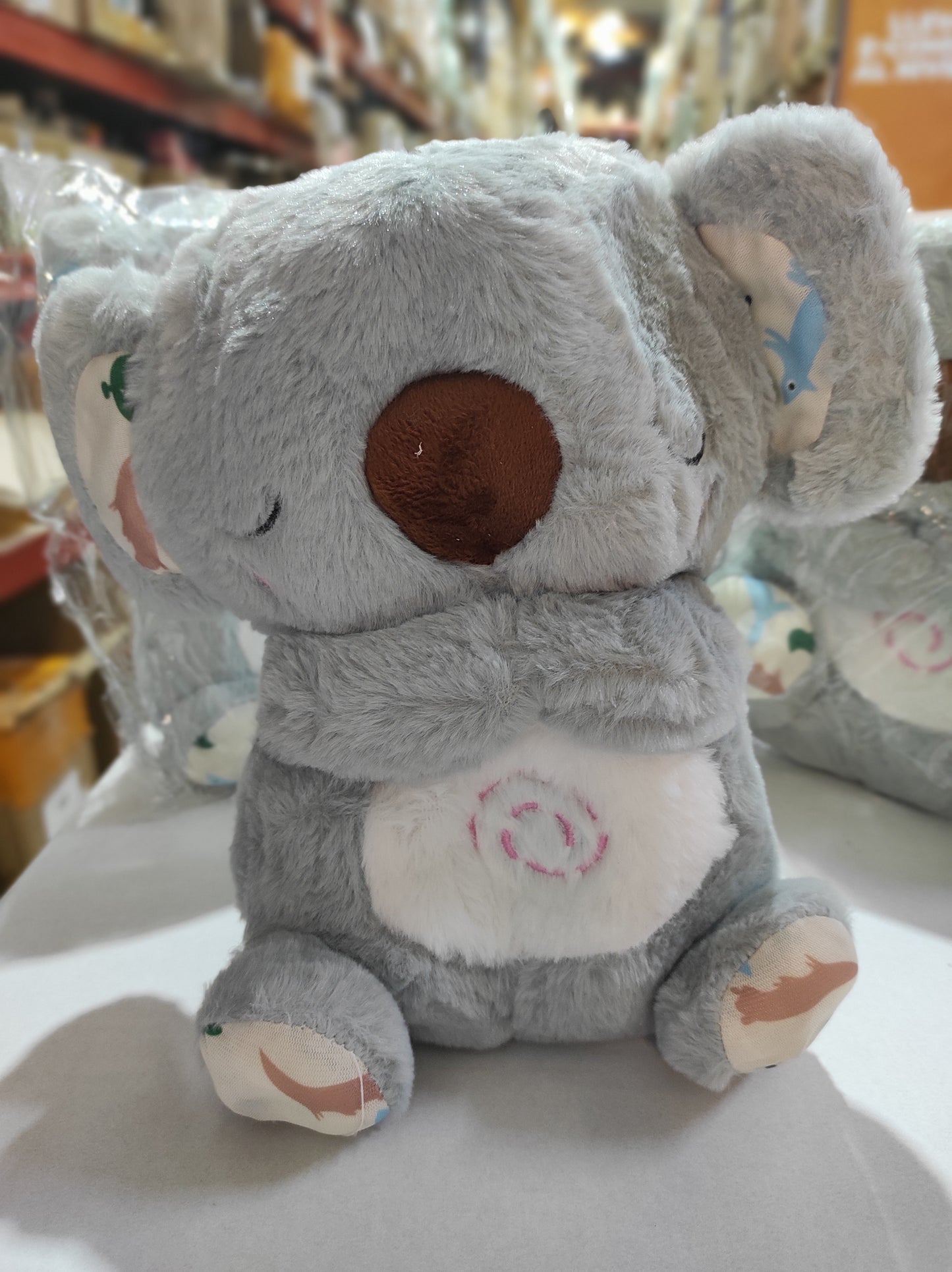 Peluche relajante para bebé que simula respiración (Koala gris)